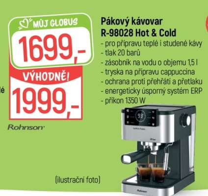 Pákový kávovar R-98028 Hot & Cold