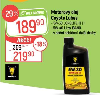 Motorový olej Coyote Lubes 5W-30 LONGLIFE III 1l