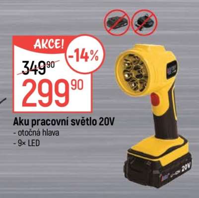 Aku pracovní světlo 20V