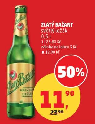 Zlatý Bažant světlý ležák