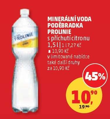 MINERÁLNÍ VODA PODĚBRADKA PROLINIE