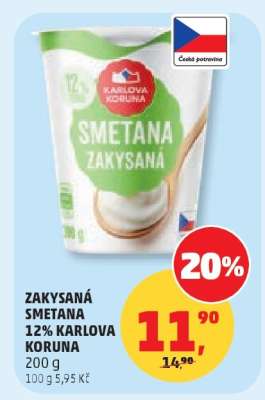 Zakysaná smetana 12% Karlova Koruna