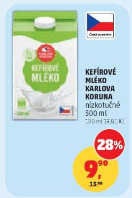 Kefírové mléko Karlova Koruna