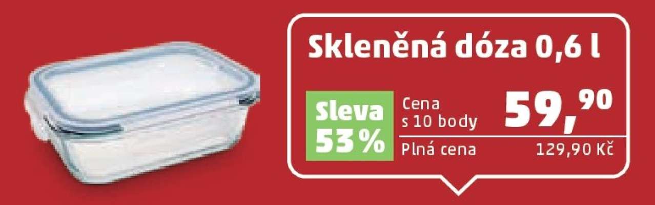 Skleněná dóza 0,6 l