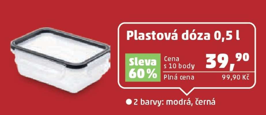 Plastová dóza 0,5 l