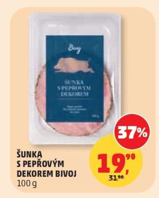 Šunka s pepřovým dekorem Bivoj