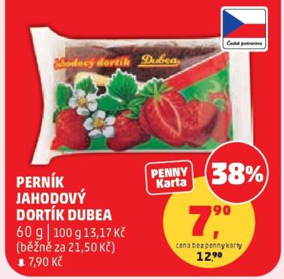Perník Jahodový Dortík Dubea