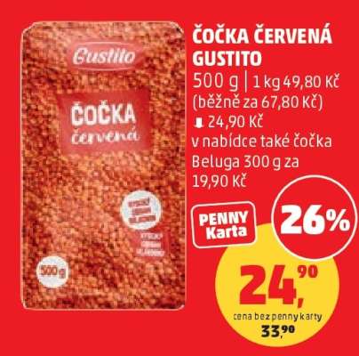 Čočka červená Gustito