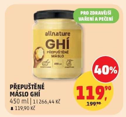 PŘEPUŠTĚNÉ MÁSLO GHÍ