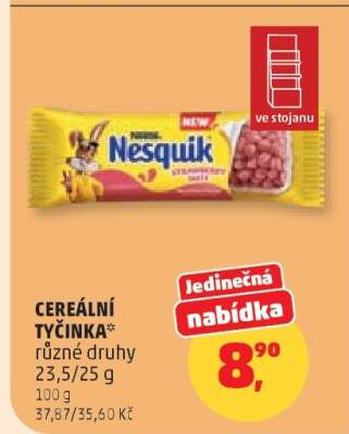 Cereální tyčinka Nesquik