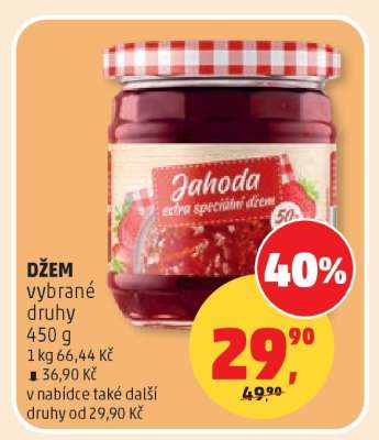 DŽEM vybrané druhy