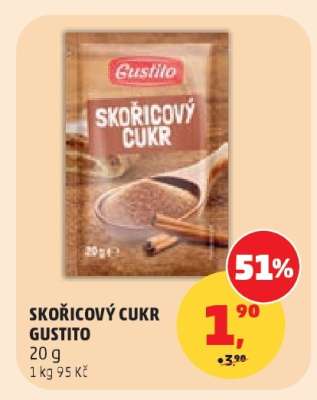 SKOŘICOVÝ CUKR GUSTITO