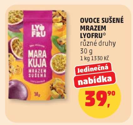 Ovoce sušené mrazem LYOFRO