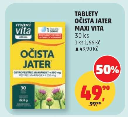 TABLETY OČISTA JATER MAXI VITA