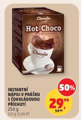 Instantní nápoj v prášku s čokoládovou příchutí