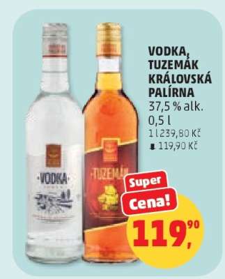 VODKA, TUZEMÁK KRÁLOVSKÁ PALÍRNA