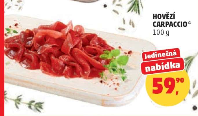 Hovězí carpaccio