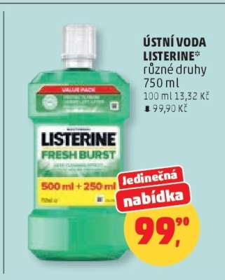 ÚSTNÍ VODA LISTERINE*