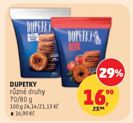 Dupetky různé druhy