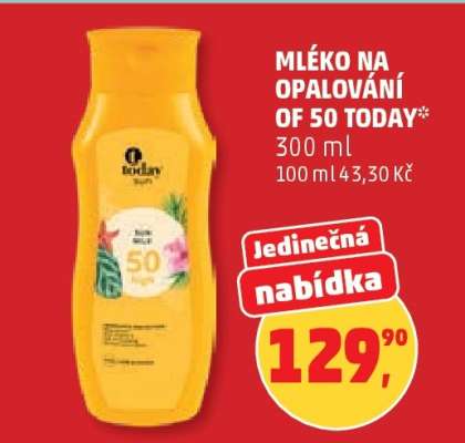Mléko na opalování OF 50 TODAY