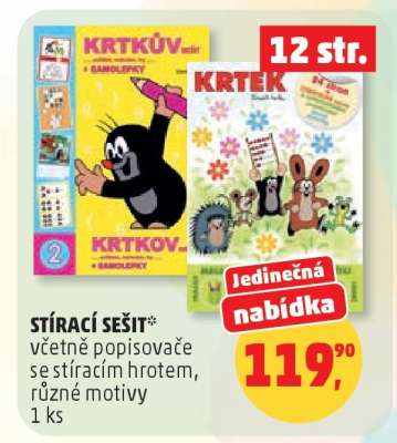 Stírací sešit