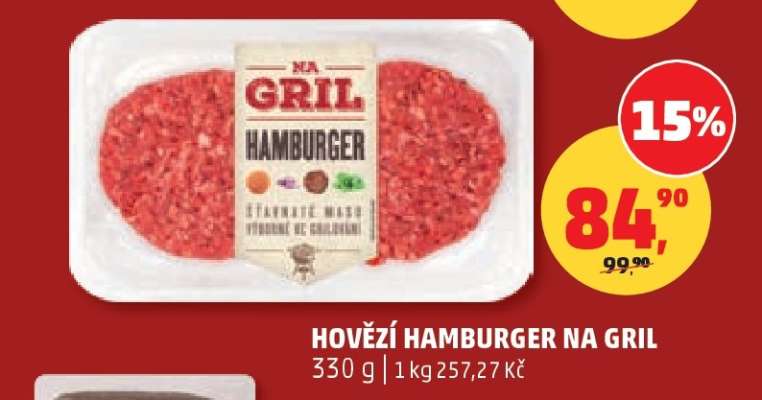 Hovězí hamburger na gril