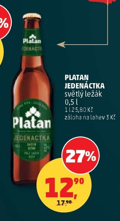 PLATAN JEDENÁCTKA světlý ležák