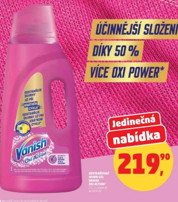 Odstraňovač skvrn gel Vanish Oxi Action