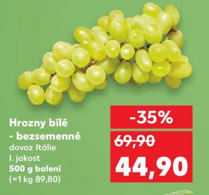 Hrozny bílé bezsemenné