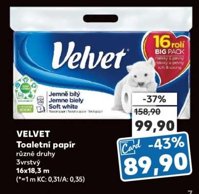 Velvet Toaletní papír