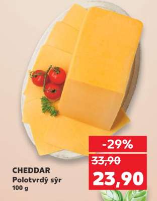 CHEDDAR Polotvrdý sýr