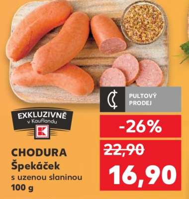 CHODURA Špekáček s uzenou slaninou 100 g