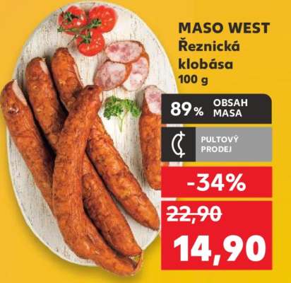 MASO WEST Řeznická klobása 100 g