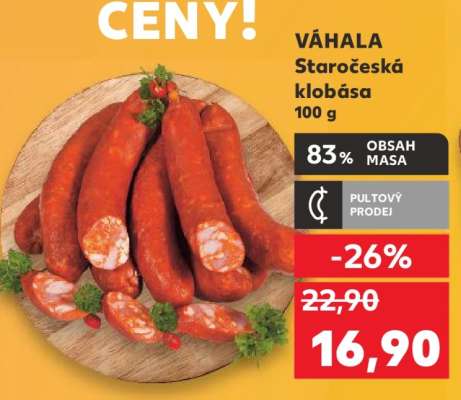 VÁHALA Staročeská klobása 100 g