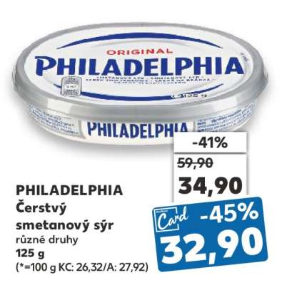 PHILADELPHIA Čerstvý smetanový sýr