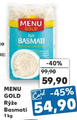 MENU GOLD Rýže Basmati 1 kg