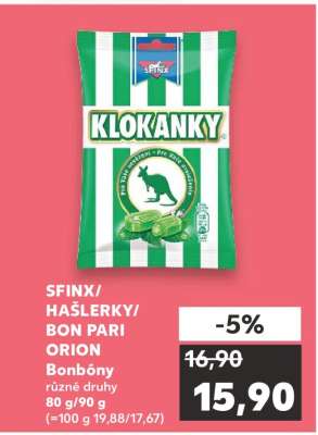 SFINX/HAŠLERKY/BON PARI ORION Bonbóny