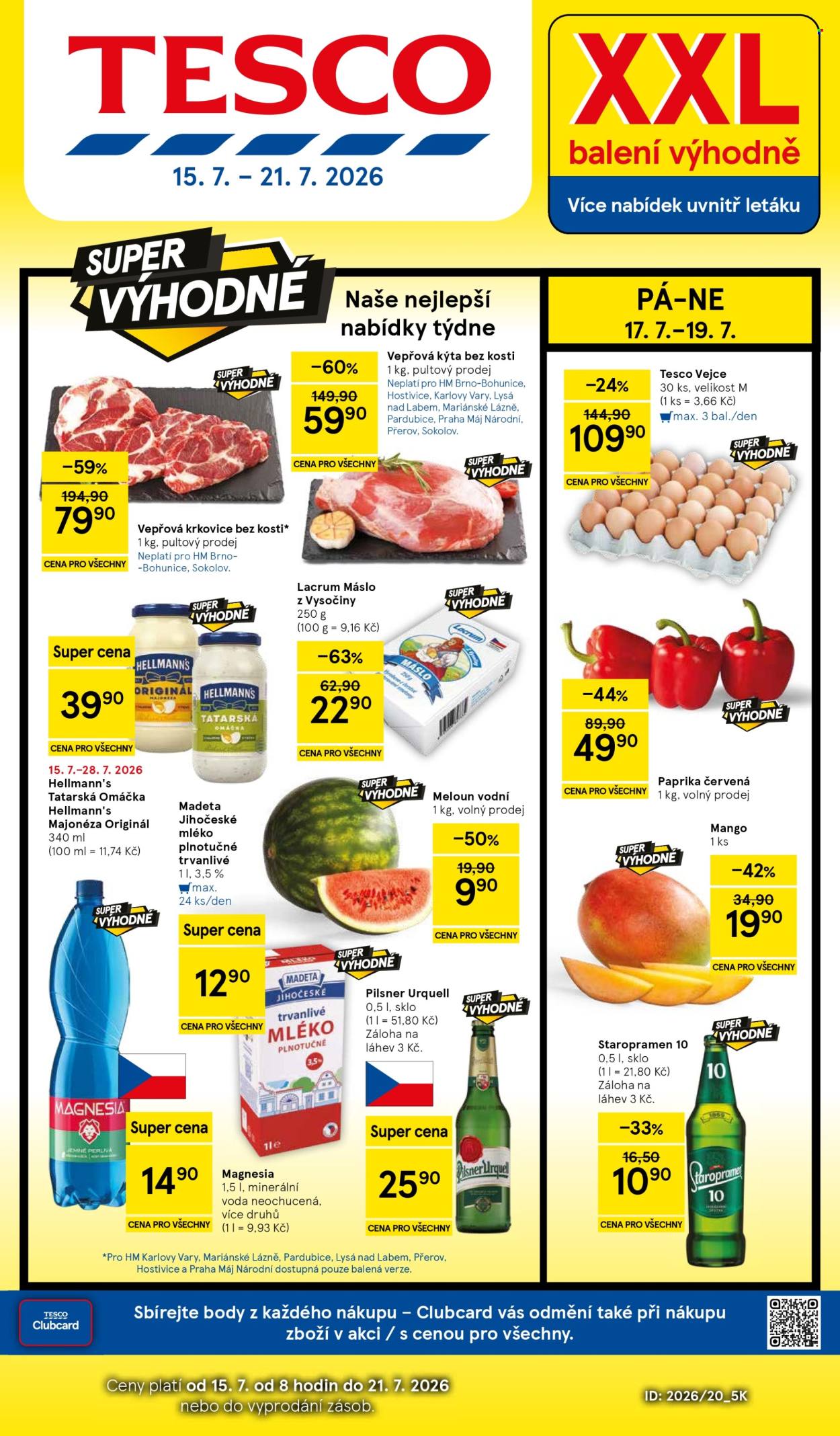 Leták TESCO - 15. 7. 2026 - 21. 7. 2026. Strana 1