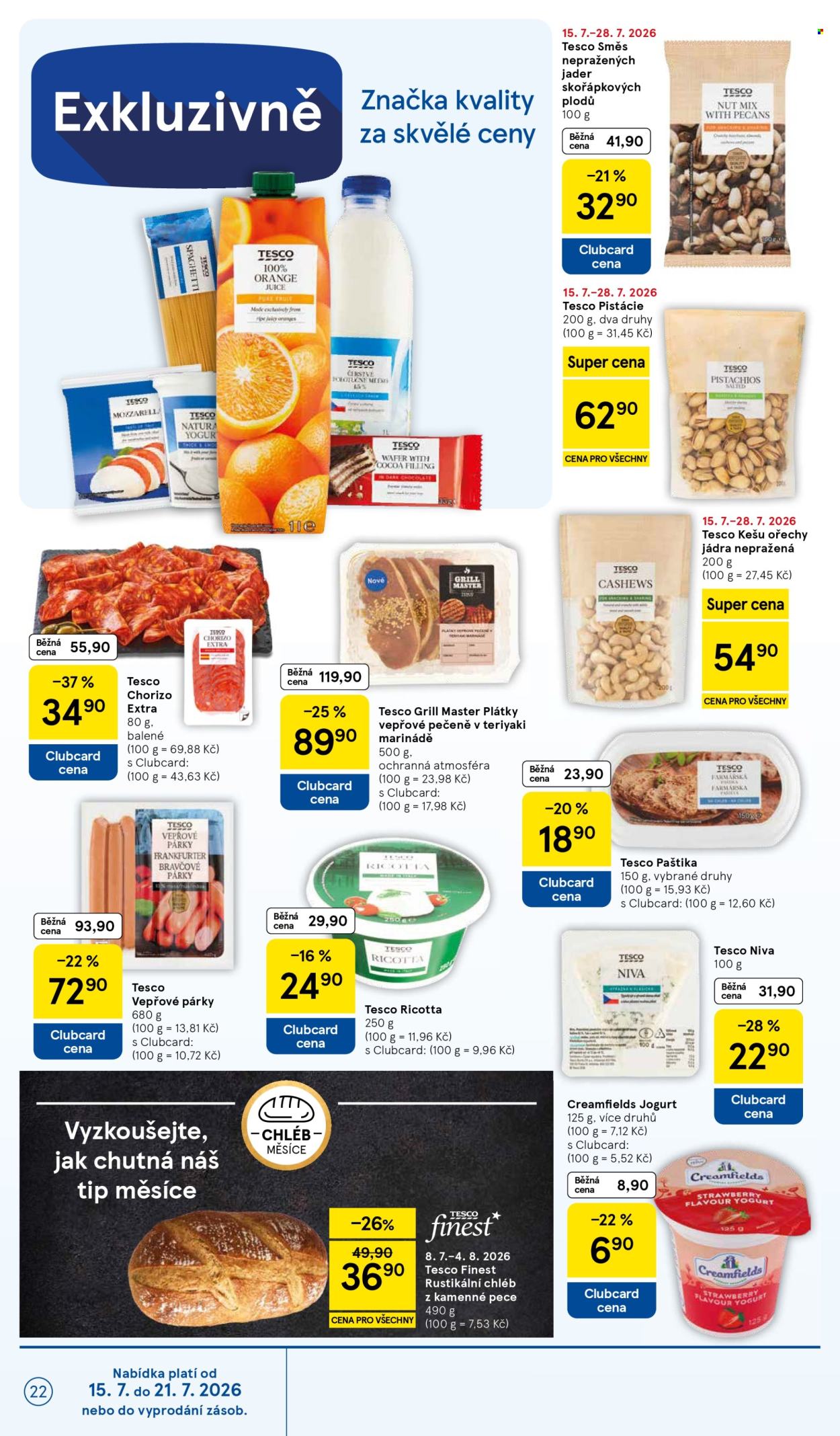 Leták TESCO - 15. 7. 2026 - 21. 7. 2026. Strana 22