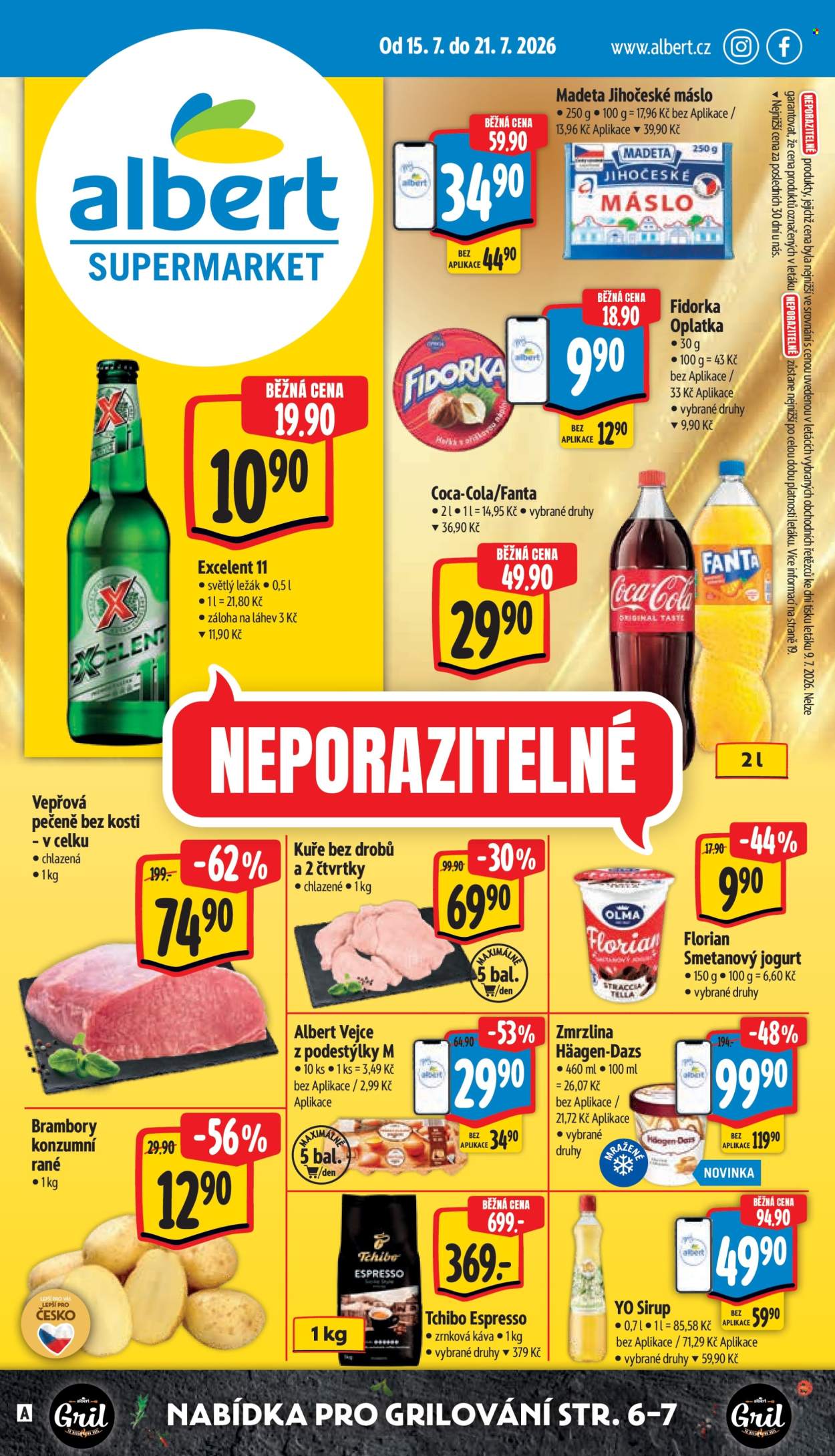 Leták Albert Supermarket - 15. 7. 2026 - 21. 7. 2026. Strana 1