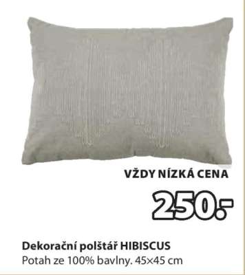 DEKORAČNÍ POLŠTÁŘ HIBISCUS