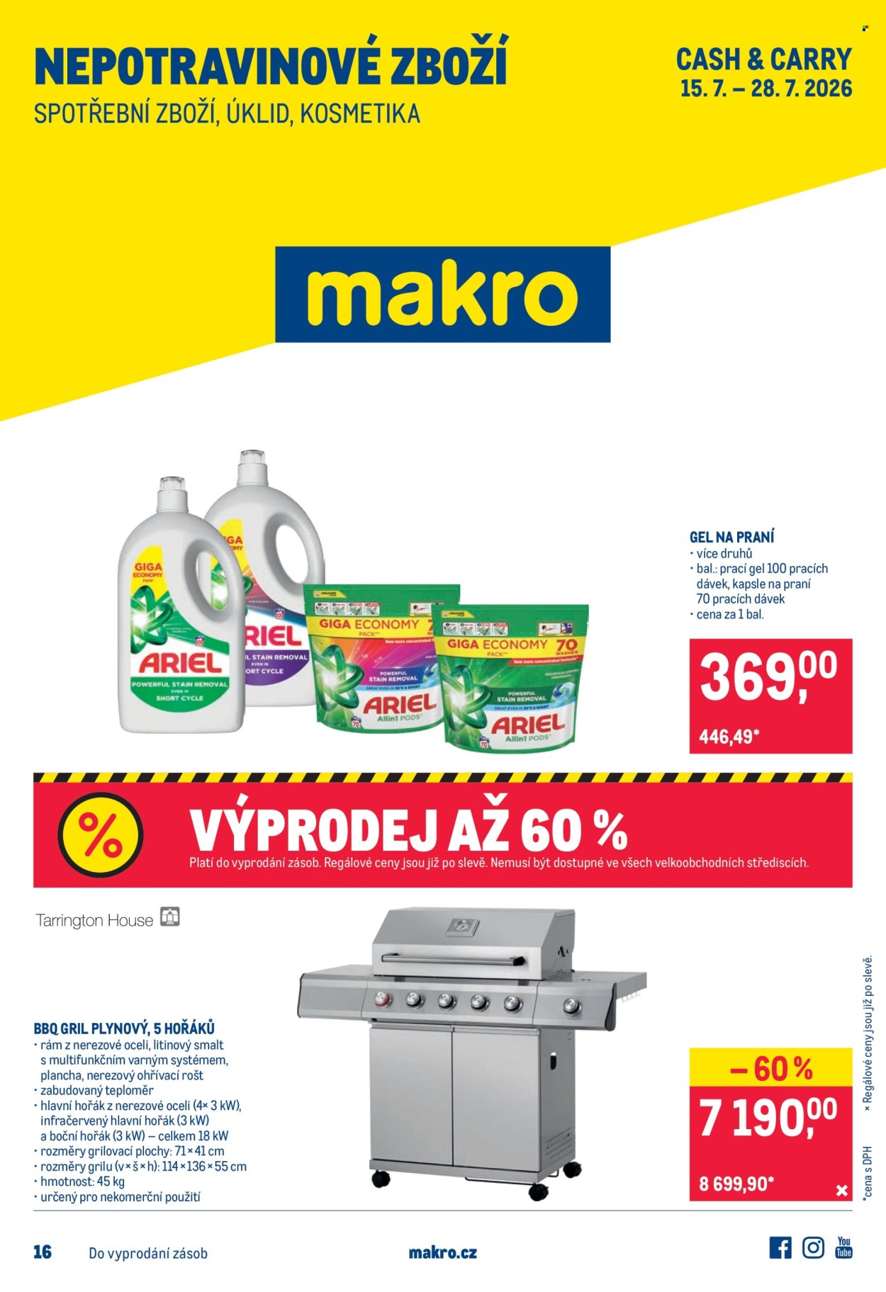 Leták MAKRO - 15. 7. 2026 - 28. 7. 2026. Strana 1