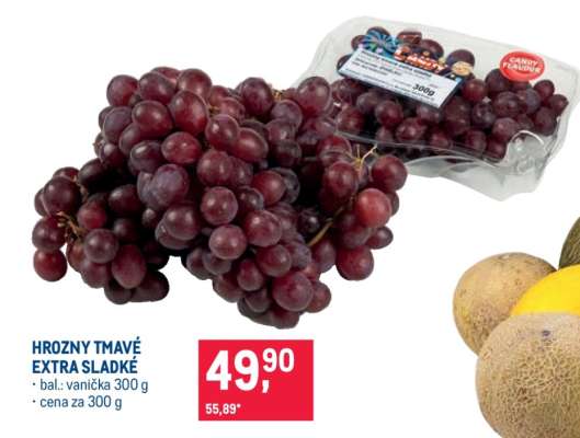 Hrozny tmavé extra sladké
