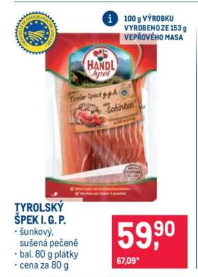 TYROLSKÝ ŠPEK I. G. P.