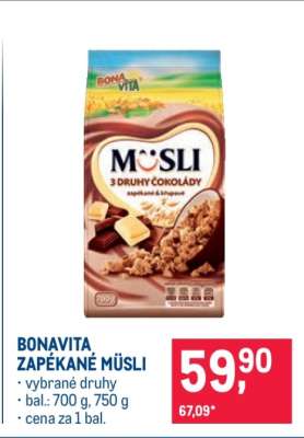 BONAVITA, ZAPÉKANÉ MÜSLI