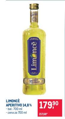 LIMONCÈ APERITIVO 14,8%