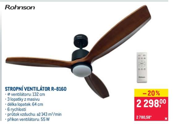 STROPNÍ VENTILÁTOR R-8160