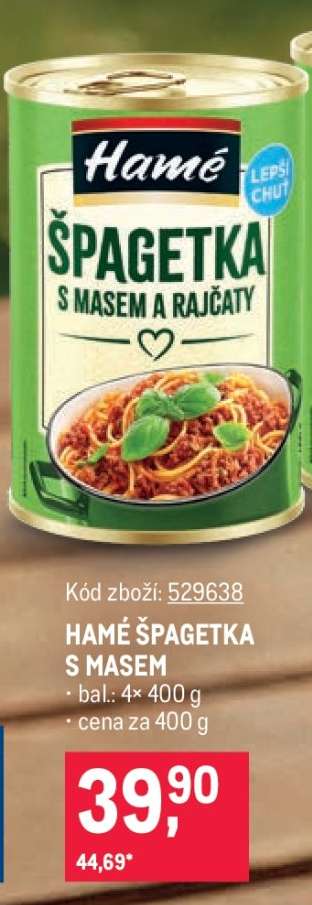 HAMÉ ŠPAGETKA S MASEM