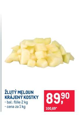 ŽLUTÝ MELOUN KRÁJENÝ KOSTKY