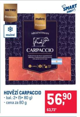 Hovězí carpaccio